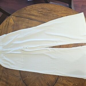 Easel Cream Wide Leg Pants